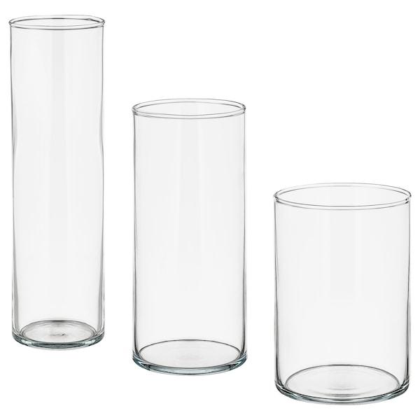 Cylinder Vase Lot De 3 Verre Transparent  0638963 Pe699297 S5